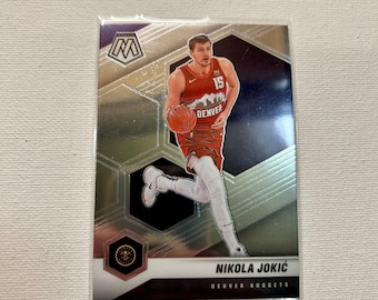 Basketball Card - Nikola Jokic #21 - Silver - Denver Nuggets - 2020 Panini Mosaic Card - Ungraded - Free Shipping on orders over 10 dollars