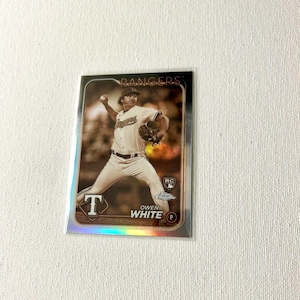 Baseball Card - Owen White #211 - Texas Rangers - 2024 Topps Chrome Sepia Rookie Holo Card -