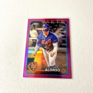 Carte de baseball - Pete Alonso n° 269 - Mets de New York - 2024 Topps Chrome Holo Card - Livraison gratuite à partir de 10 dollars d'achat