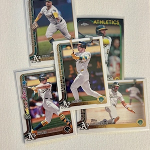 Baseball Cards - Oakland Athletics - pick your favorite players - top load cases included -