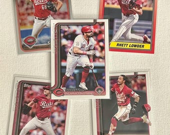 Cincinnati Reds MLB Baseball Cards -Pick your favorite players - (top load cases included)