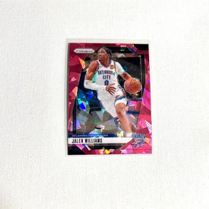 Carte de basket-ball - Jalen Williams #65 - Rose - OKC Thunder - Carte Panini Prizm 2024 - Non classé - Livraison gratuite à partir de 10 dollars d'achat