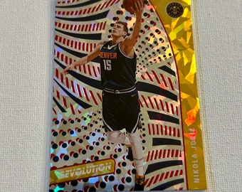 Basketball Card - Nikola Jokic #66 - Silver Holo Denver Nuggets - 2020 Panini Revolution - Ungraded Free shipping on orders over 10 dollars