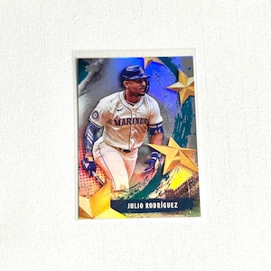 Baseball Card - Julio Rodriguez #SMLB-5 - Seattle Mariners - 2025 Topps Star Holo Card - Free shipping on orders over 10 dollars