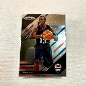 Carte de basket-ball - Chris Paul n° 2 - Argent - Équipe des États-Unis - Carte Prizm Panini 2022 - Non classé - Livraison gratuite à partir de 10 dollars d'achat