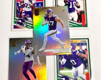 Minnesota Vikings NFL-voetbalkaarten: kies je favoriete spelers, inclusief toploadcases