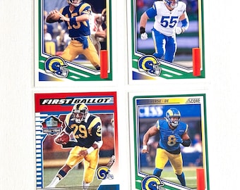 Los Angeles Rams NFL-fotbollskort - välj dina favoritspelare - toppmatade fodral ingår