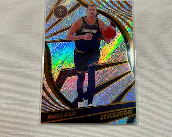 Basketball Card - Nikola Jokic #90 - Silver Holo - Denver Nuggets 2021 Revolution Prizm - Ungraded - Free shipping on orders over 10 dollars