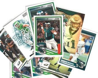 Tarjetas de fútbol americano de los Philadelphia Eagles de la NFL: elige a tus jugadores favoritos. Incluye estuches protectores.