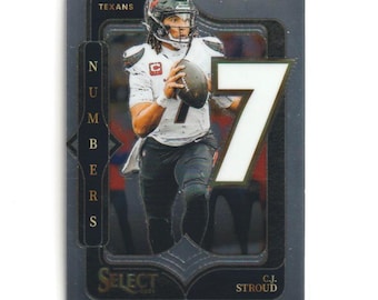 Football Card - CJ Stroud #18 - Houston Texans - 2024 Panini Select Numbers