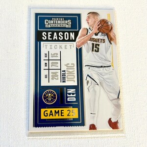 Basketball Karte - Nikola Jokic #96 - Weiß - Denver Nuggets 2020 Anwärter Karte - Unbewertet - Kostenloser Versand für Bestellungen über 10 Dollar