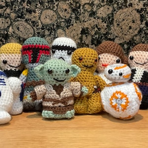 Star Wars crochet - individual characters available with or without a keyring