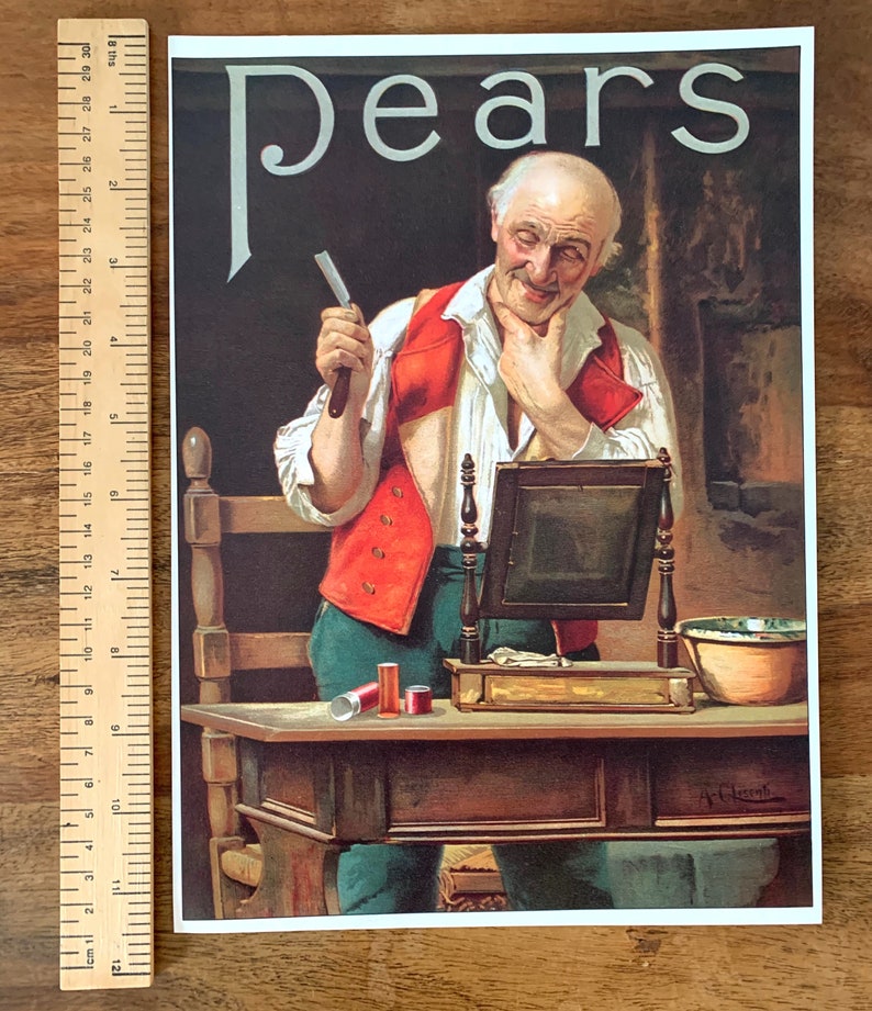 Pears Soap Ad from 1893. Original Vintage 1978 Bookplate