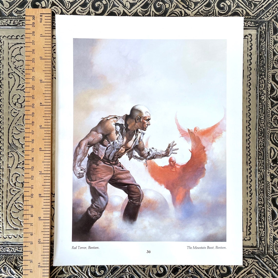 Boris Vallejo Lord of the Wolves Fantasy Print 1985 Bookplate. Etsy