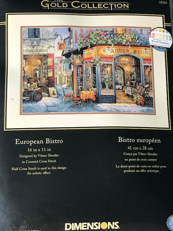 Dimensions Gold Collection European Bistro Counted Cross Stitch Kit-16/"X11/" 16 C