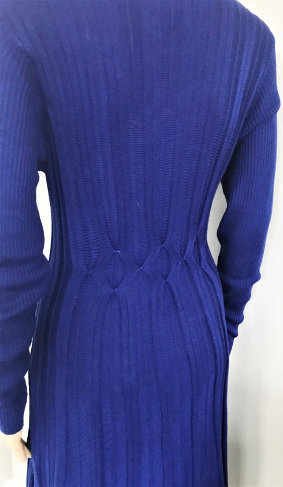 Connected Apparel womens knit dress, Royal blue s… - image 3