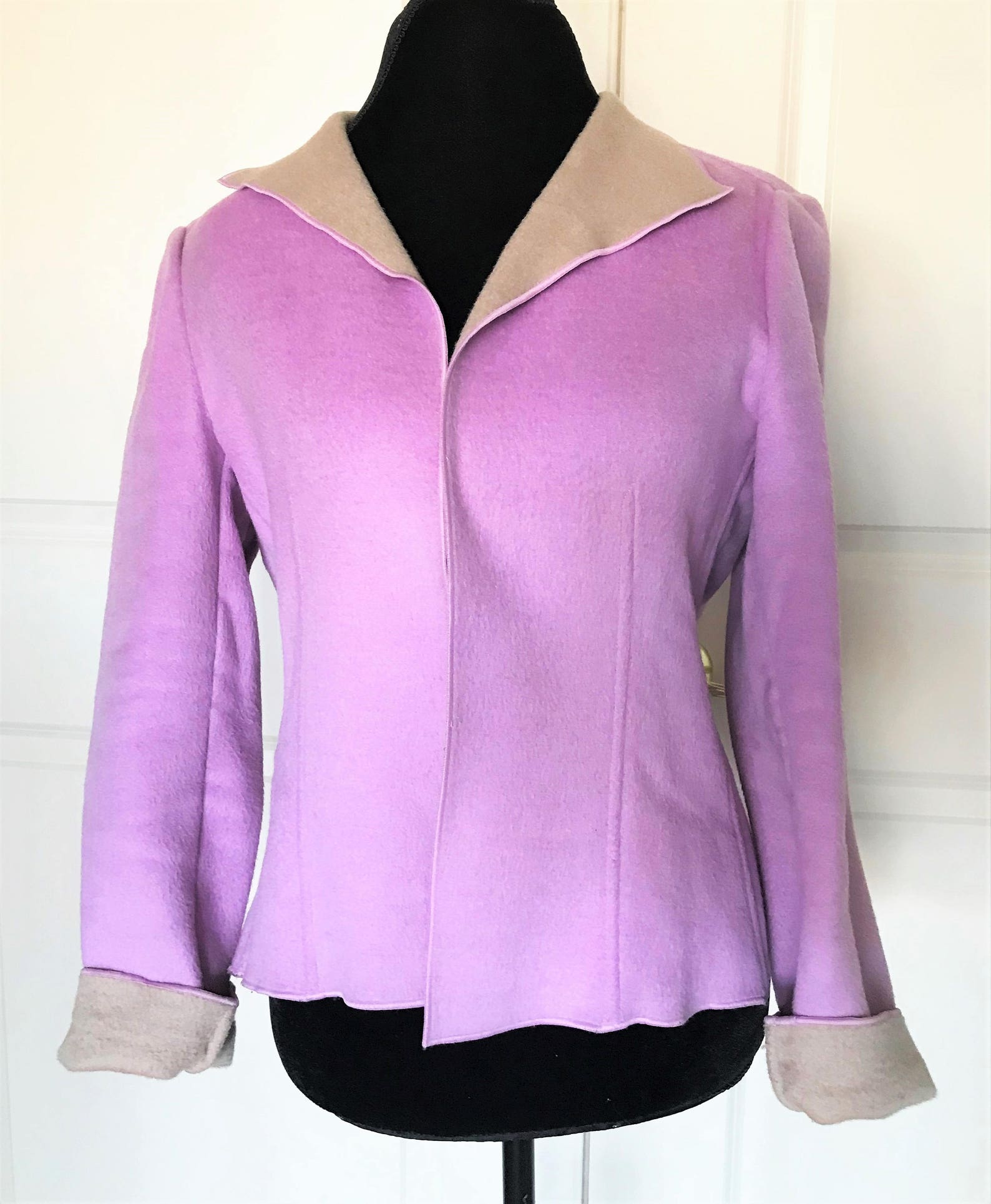 Pink Wool Jacket by Harve Benard Vintage Jacket Cropped and Etsy