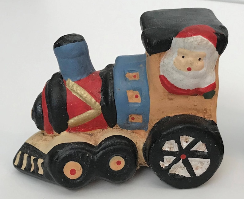 Ceramic Christmas train Christmas figurines Handpainted Made  Etsy