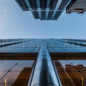 Between skyscraper walls, city, evening, architecture, photography, digital, download