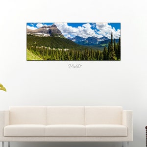 Glacier National Park panoramic photo canvas
