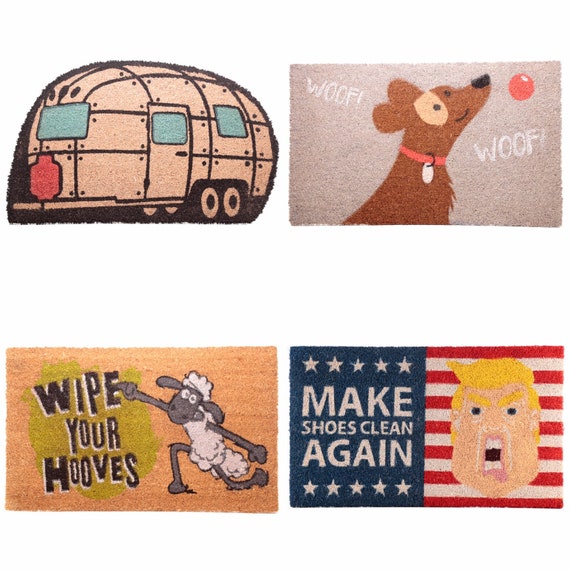 Novelty Coir Door Mats Home Welcome Mat Cat Dog Door Mat Etsy