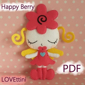 PDF Pattern diy - Happy Berry Gokinjo Monogatari Neighborhood Story- Peluche/poupée feutre faite à la main