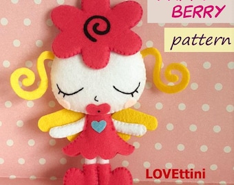 Patron PDF à faire soi-même - Happy Berry Gokinjo Monogatari Neighborhood Story - Peluche/poupée en feutrine faite main