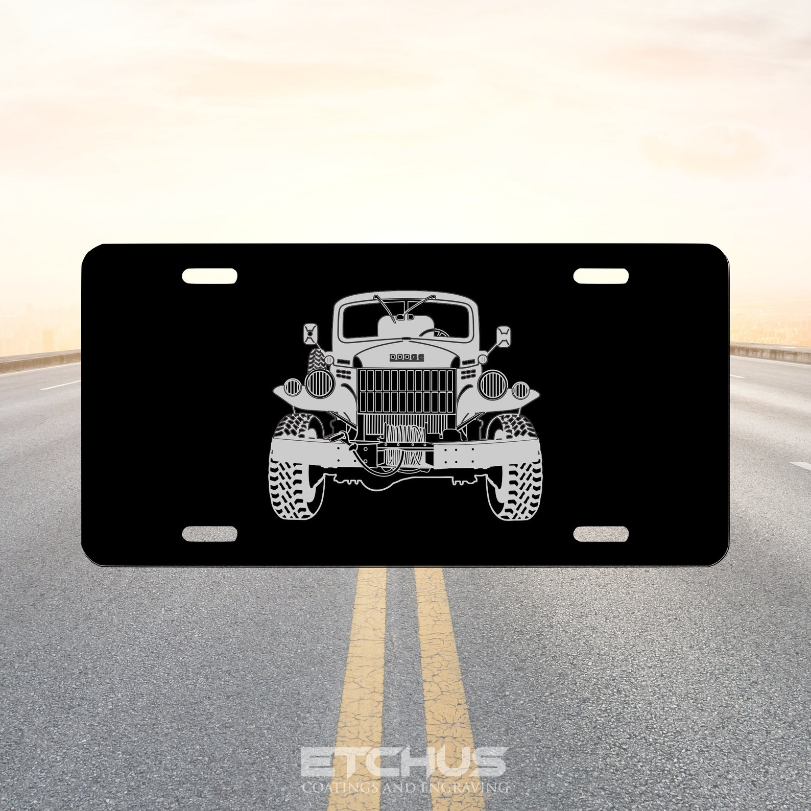 Laser Engraved License Plate Vanity Plate Garage Art Dodge Etsy