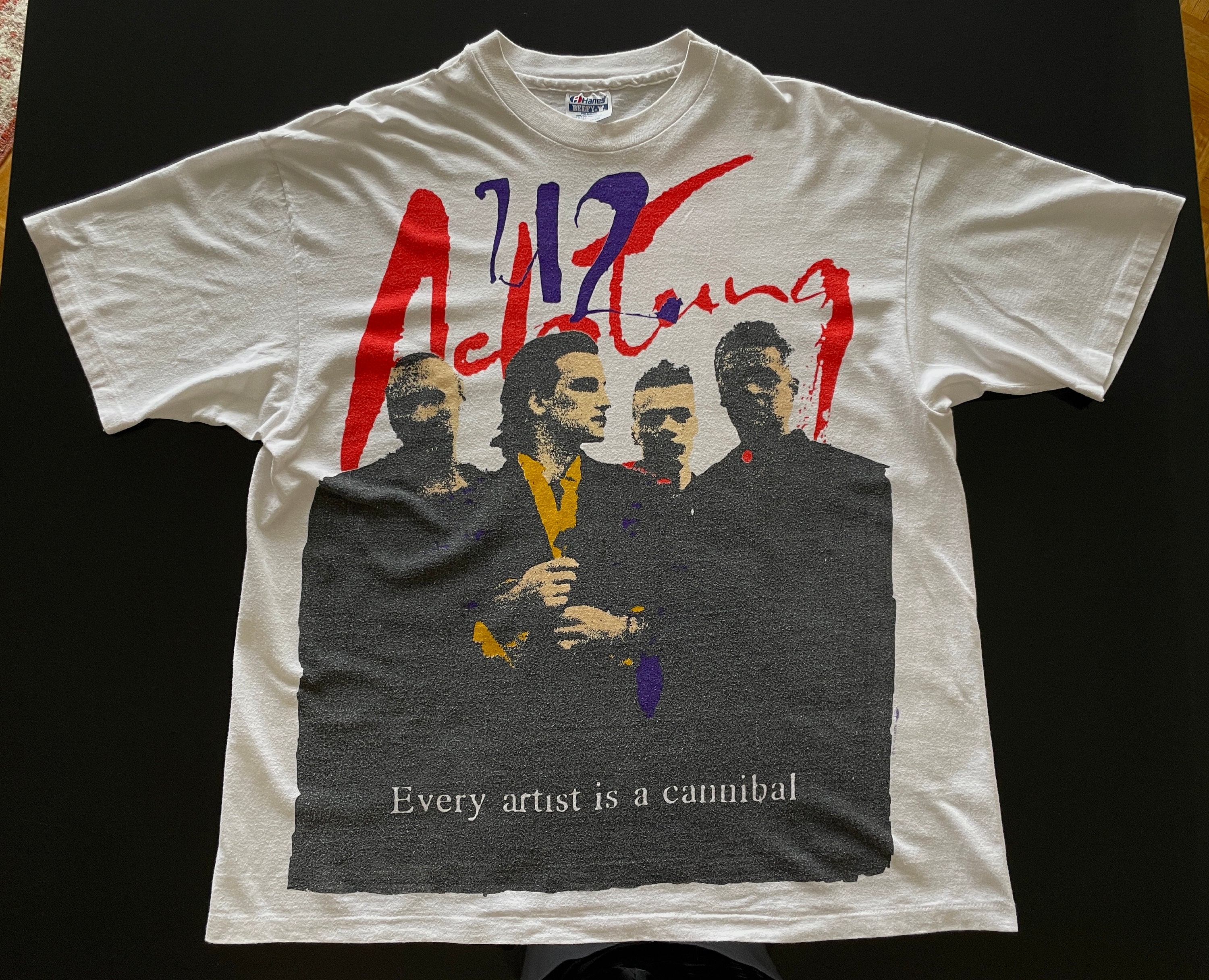 Vintage 1990s U2 Achtung Baby, Zoo TV Shirt, Every Artist is A 