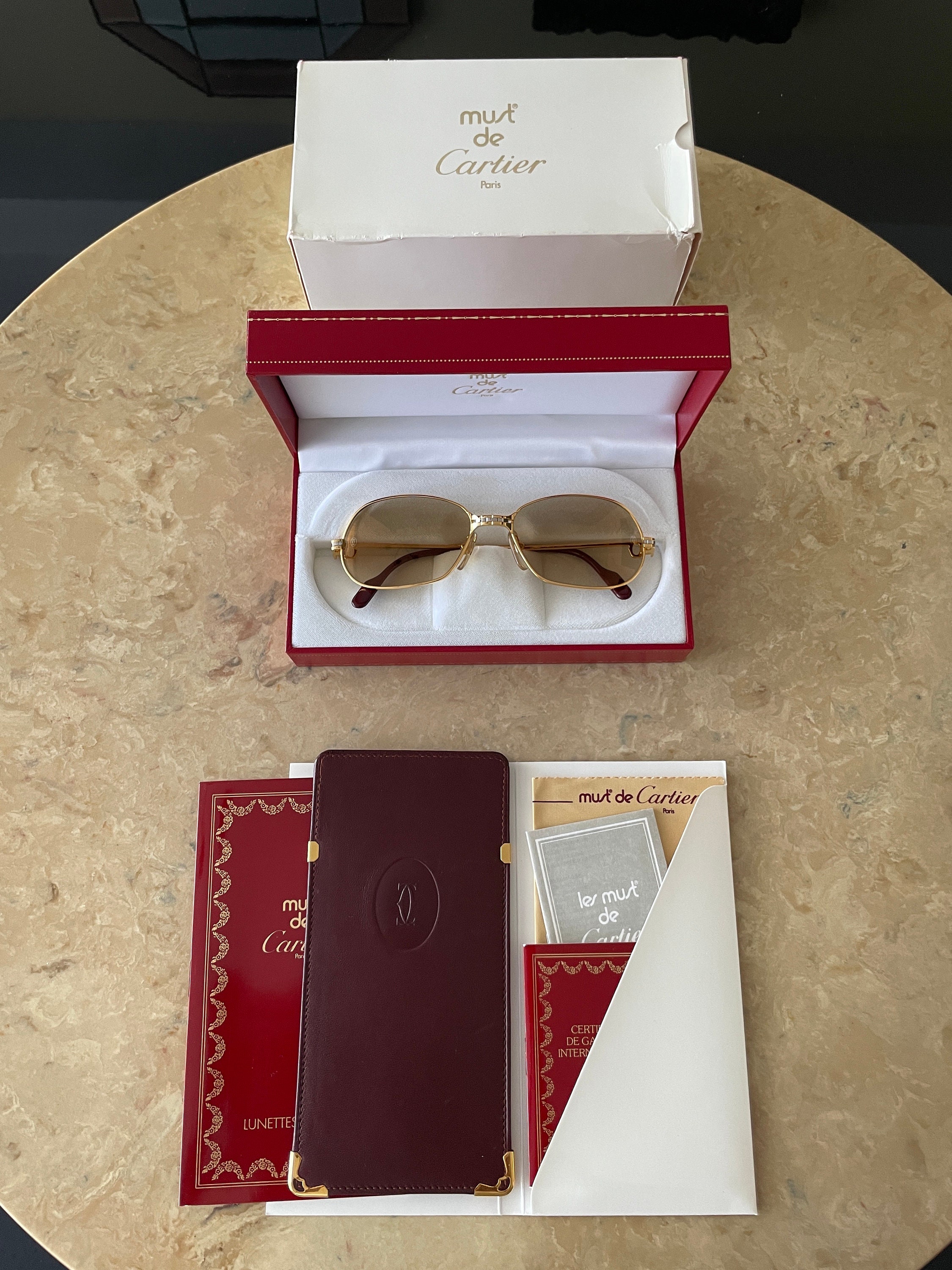 Cartier santos sunglasses best sale vintage