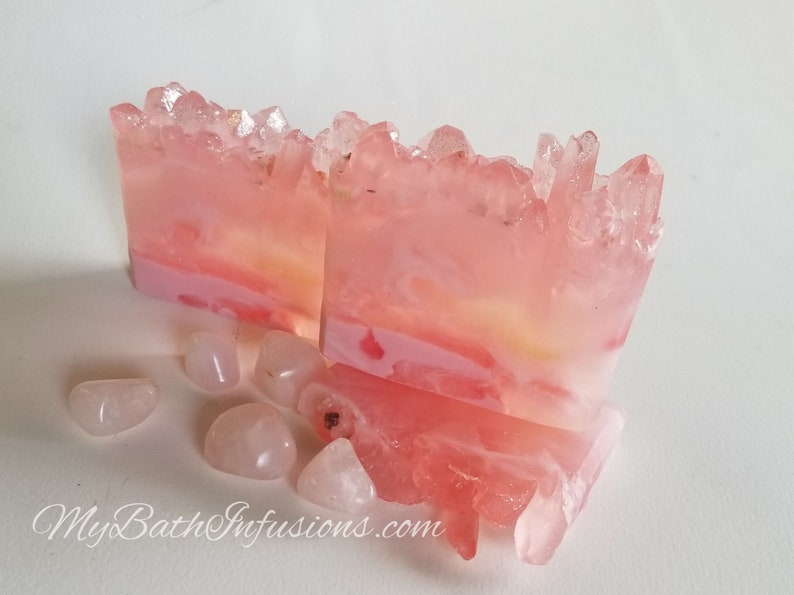 ROSE QUARTZ crystal soap image 1