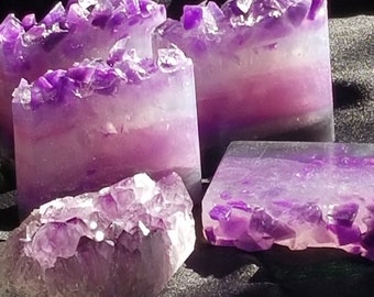 AMETHYST CRYSTAL soap bar