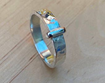 Handmade Sterling Silver Celtic Wedding Band: Chunky Outlander Ring