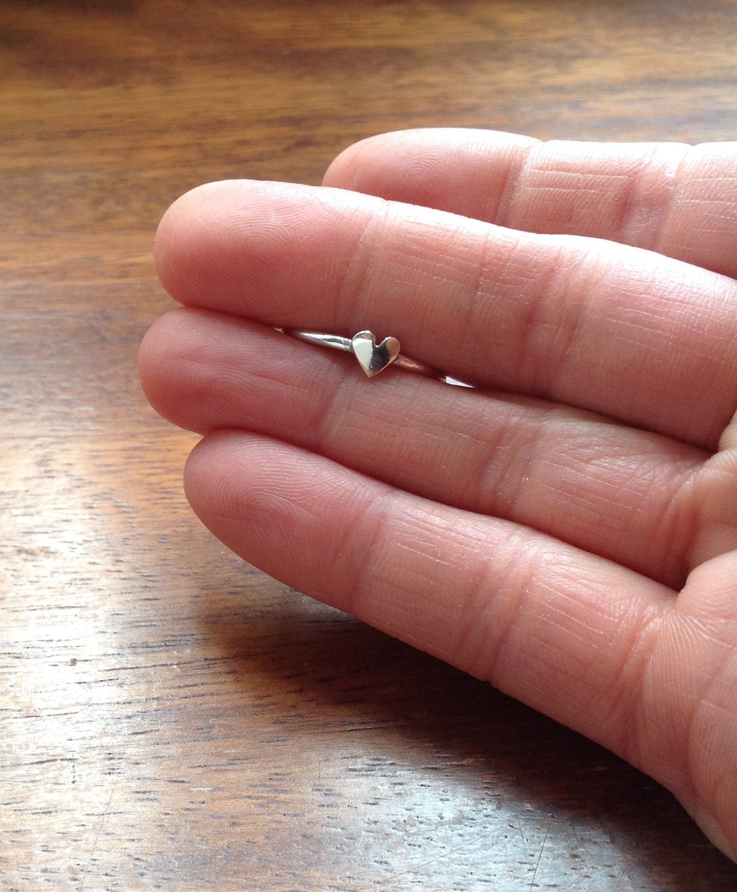 Beautifully Simple, Solid Sterling Silver Ring With a Tiny Silver 