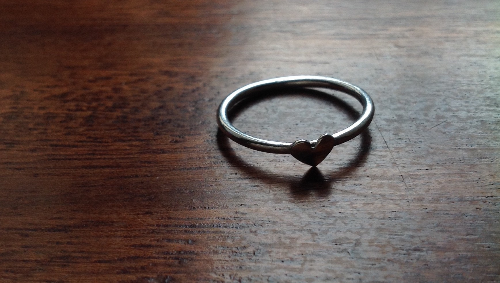 Beautifully Simple, Solid Sterling Silver Ring With a Tiny Silver 