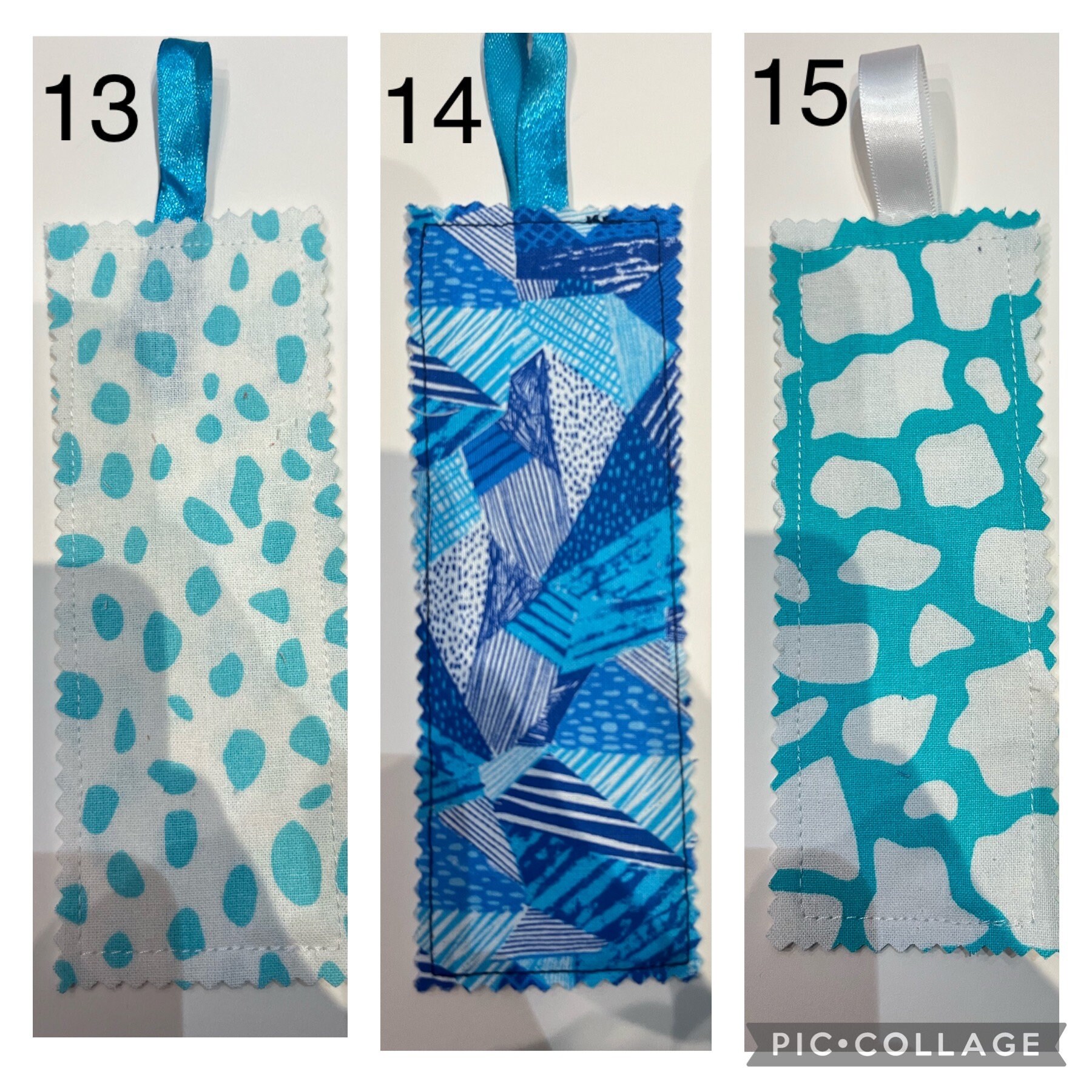 Handmade Fabric Bookmarks With Ribbon | Scalloped Edge | Booklovers ...
