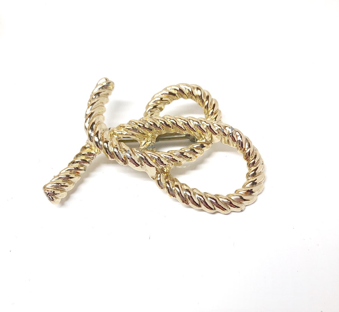 Vintage Rope Brooch Knotted Rope Brooch Nautical Theme Pin - Etsy