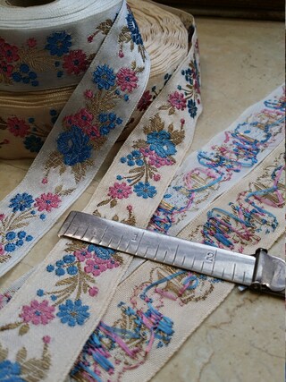 Nastro Jacquard Africano Arcobaleno 5cm X 11m - Motivo Vintage Per Cucito E Artigianato