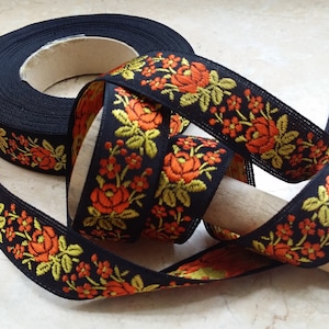 SPECIAL 3/4&quot; Vintage French Jacquard woven ribbon trim embroidered florals #500 hair bow sewing trim embellish craft lampshade home decor