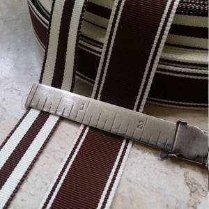 5/8 "ou 7/8" fita listrada vintage guarnição millinery elegância simples leite chocolate marrom e marfim alça, laços, trela, confecção de cinto, faixa de chapéu