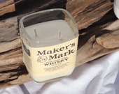 Makers mark whiskey candle-whiskey bottle-soy candle-whiskey candle- makers mark- hand made- gift- non toxic- pet safe