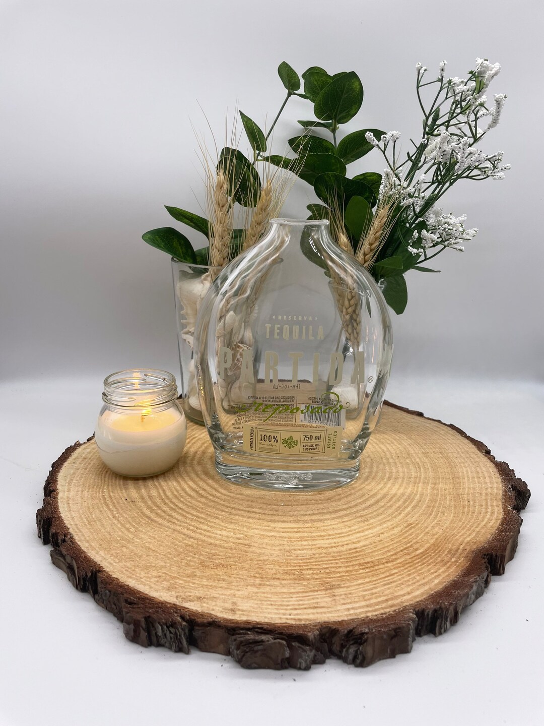 Unique Gift for Tequila Drinker Gift for Her Gift for Him Partida Tequila Gift Cut Bottle