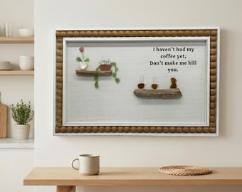 Lustige Seeglaskunst | Boho Küchen Dekor 40 x 10 Inch