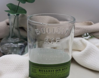 Bulleit Bourbon Candle, Upcycled Liquor Bottle, Whiskey Gift, fathers day