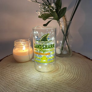 Land shark beer candle gift for beer drinker landshark gift for him beer gift for her custom candle gift soy candle custom man cave gift