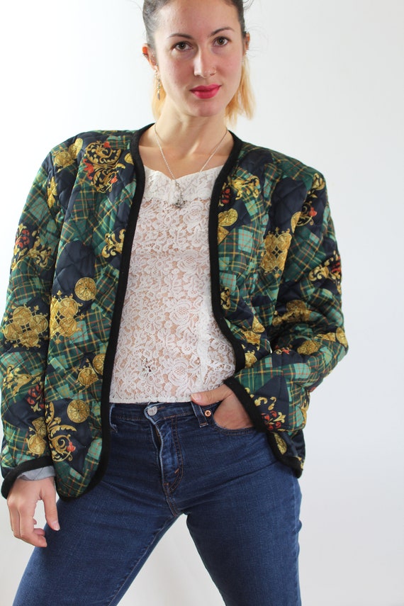 Vintage bombers quilted patterns green scarves