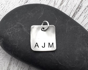 Personalized Inial Charm | Sterling Silver Add On Charm | Hand Stamped Personalized Charm |Custom Name | Handmade Personalized Gift