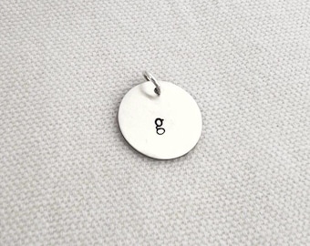 Personalized Sterling Silver Initial Charm | Necklace or Bracelet
