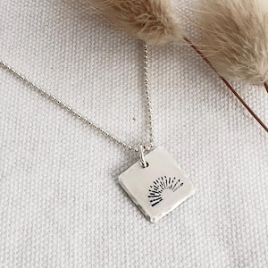 Sunshine Necklace | Sterling Silver Sunburst Necklace | Sunset Necklace | You Are My Sunshine | Hand Stamped | Gift for her