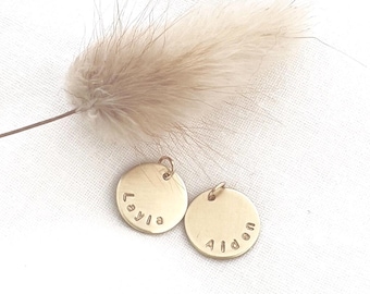 Personalized Charm | Custom Name Charm | Add On Charm | Gold Brass Charm